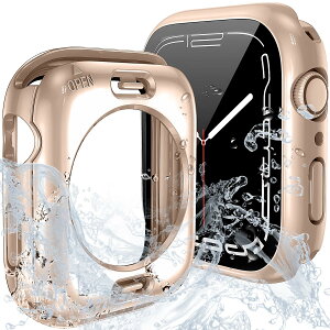 [Sunhel] �R���p�`�u�� Apple Watch �A�b�v���E�H�b�` �P�[�X 2-in-1 �h���P�[�X �Ή� AppleWatch SE/SE2 Series9/8/7/6/5/4 �S�ʕی�J�o�[ �ϏՌ� �y�� �E���ȒP(���[�Y�S�[���h�C40mm)