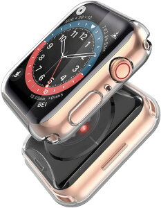 �y2���Z�b�g�zSmilelane �Ή�Apple Watch Series 9 / Series 8 / Series 7 41mm �p �P�[�X, �Ή��A�b�v���E�H�b�`�V���[�Y 9/8/7 41mm TPU �p�ی�J�o�[(2 �N���A)