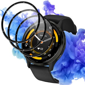 �Ή� GARMIN Venu 3 �t�B���� �y3���Z�b�g�z �Ή� �K�[�~�� Venu 3 �X�}�[�g�E�H�b�` �ی�t�B���� �_���TPU�� �Y�f�@�� 3D�Ȗ� �J�o�[ 24���Ԏ����C���Z�p �Ռ��z�� �����ߗ� �����x�^�b�` �w��h