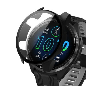 AiMaoo Garmin Forerunner 965 Ή P[X KXtB ی Jo[ d|PCf ̉ ϏՌ h~ ϐFh~ SʃJo[ Sʕی X}[gEHb` Garmin Forerunner 965 (ubN)