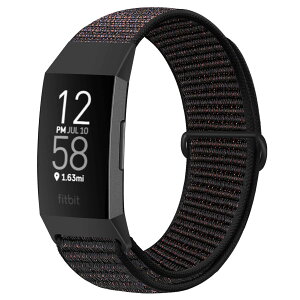 �R���p�`�u�� Fitbit Charge 4 / Fitbit Charge 3 / Charge 3 SE �o���h�A�i�C�����X�|�[�c�o���h�u���X���b�g�ʋC�����߉\�Ȍy�ʌ����X�g���b�v���X�g�o���h�A�N�Z�T�� (�I�t�B�V�����u���b�N)