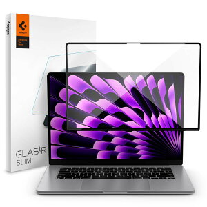 Spigen MacBook Air M3/M2(2024/2023f) 15C` p Sʕی KXtB tJo[ MacBook Air M3/M2 15C` Ή ی tB 1
