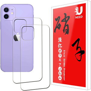 �y2���Z�b�g�zUNEED iPhone 12 �p�̔w�� �t�B���� iPhone 12 Pro �p�� �K���X�t�B���� �����t���ی�t�B���� �����^�b�`�\�t��/�C�A�[��/�P�[�X�Ɗ�����/�d�x9H/��U�h�~/�w��h�~