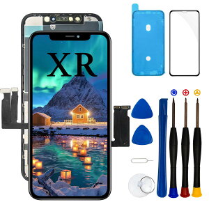OFFOF iPhone XR tpl LCD fBXvC tgpl ʏC,  CLbg+یtB+hV[ti 6.1C`j