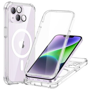 ESR ��phone14 �P�[�X �Z�b�g 1�Z�b�g�ʃ����Y�ی�t�B���� iPhone14 �P�[�X MagSafe�݊��X�}�z�P�[�X�Ή� �S�ʕی�^�C�v�R�p�K�i�ی�� �Ϗ��� Armor�V���[�Y �N���A