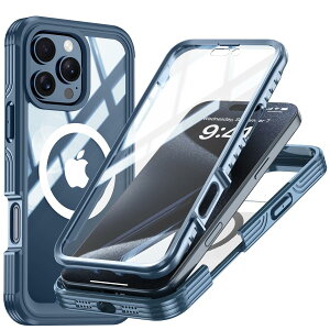 iPhone 16 Pro P[X MagSafeΉ SʃJo[ ʃP[X ʃJo[ KXtBt 360xSʕی ACtH16v Jo[ ϏՌ AEghA,Zu[