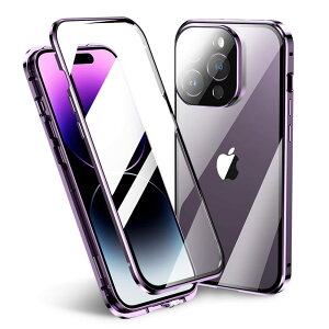 bNt iPhone14 Pro P[X OʃJo[ Jی KXtBt }Olbg ACtH14 Pro ʃP[X 360 KXP[X A~ op[  NA,[