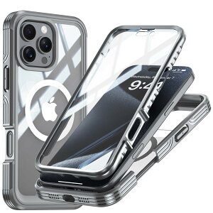 iPhone 16 Pro P[X MagSafeΉ SʃJo[ ʃP[X ʃJo[ KXtBt 360xSʕی ACtH16v Jo[ ϏՌ AEghA,O[