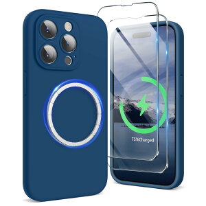 SURPHY iPhone15 pro�p�P�[�X MagSafe�Ή��C�t�B�����t�� 6.1�C���`�Ή�(2023) iPhone15 �v���V���R���P�[�X(�J�����̑S�ʕی�) �}�O�l�b�g���� iPhone15 pro�p�\�t�g�J�o�[ (�z���C�Y���u���[)