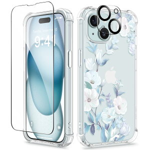 GVIEWIN 5 in 1 iPhone 15 Plusp P[X (6.7C`p) 2tB+2JYtBt 360° Sʕی ΂݂Ȃwh~  ԕ  _炩TPU X ^ ČRMILKiϏՌ 
