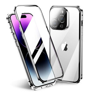 KMXDD bNt iPhone15 Pro Max P[X OʃJo[ Jی KXtBt }Olbg ACtH15 Pro Max ʃP[X 360 KXP[X A~ op[  NA (15ProMax, ┒)
