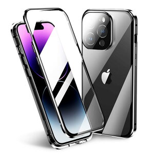 KMXDD bNt iPhone15 Pro Max P[X OʃJo[ Jی KXtBt }Olbg ACtH15 Pro Max ʃP[X 360 KXP[X A~ op[  NA (15ProMax, )