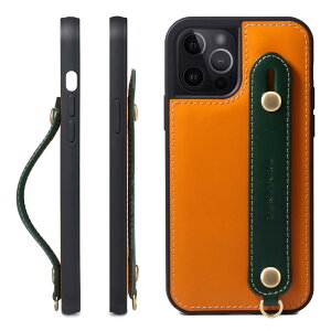 HANATORA iPhone15Pro �P�[�X �{�v �ϏՌ� �w�ʃx���g �X�g���b�v�����O �X�}�z�P�[�X �X�}�z �X�^���h�@�\ �R�[�h�z���_�[ �K���X�t�B���� �t�� �I�C���h���U�[ �M�t�g �I�����W+�O���[�� GH-15Pro-