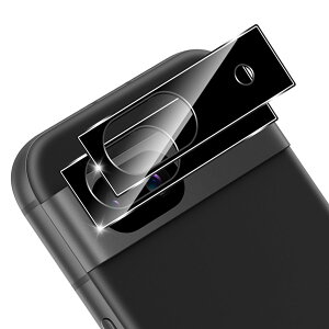 用 Google Pixel 8A レンズ保護フィルム【2枚入り】 国産AGC旭硝子素材 対応 Pixel 8a カメラフィルム 9H表面硬度 黒縁取り強化ガラス レンズフィルム 全面保護 耐衝撃 用 ピクセル8a 液晶 カメラ保