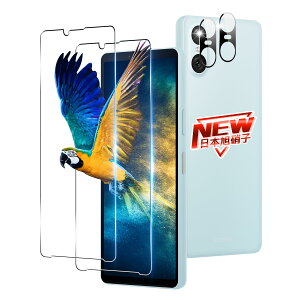 【2+2枚セット】 対応 Xperia 10 VI ガラスフィルム 2枚 + レンズ保護フィルム 2枚 指紋認証 対応 Xperia 10 VI SO-52E / SOG14 / XQ-ES44 フィルム 強化ガラスフィルム ケース 【 硬度9H 日本旭硝子製 】 対応