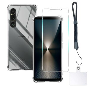Ή Xperia1 vi P[X NA P[X Sony Xperia1 vi SO-51E SOG13 XQ-EC44 Jo[ TPU یP[X Jo[w + KXtB tB {Ɏq tB KX dx9H ߗ Uh 