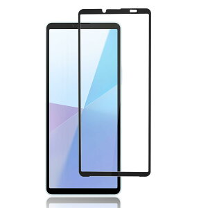 Xperia 10 VI 用 ガラスフィルム 9H強化ガラス 【1枚セット】液晶保護 高い光透過率 透明 エクスペリア 10 VI SO-52E 液晶保護フィルム 全面保護 耐衝撃 極薄 気泡ゼロ 指紋防止 黒縁あり 強化ガラ
