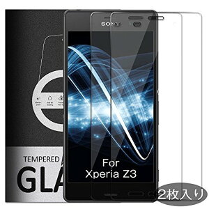 Yelloy Sony Xperia Z3 �K���X�t�B���� SO-01G/SOL26/401SO �Ή� �����K���X �ی�t�B���� �t�B���� �ی�K���X �K���X 9H �t���ی�t�B����