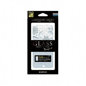 AQUOS EVER SH-02J/AQUOS U SHV37 �K���X�t�B���� �uGLASS PREMIUM FILM�v �S��ʕی� Design +(�v���X) Winter �X�m�[02 LP-MSH02JFGD06