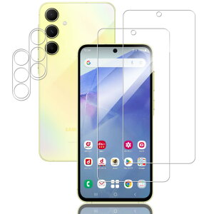 KPNS ガラスフィルム Galaxy A55 5G SC-53E SCG27 用 (2枚)ガラスフィルム + (2枚)カメラフィルム 日本旭硝子素材採用 全面 保護フィルム 強化ガラス フィルム カメラ保護 レンズカバー 対応