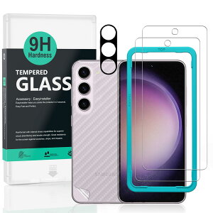 IBYWIND �X�N���[���v���e�N�^�[ 2 �p�b�N Samsung Galaxy S24 5G 6.2 �C���` (Samsung Galaxy S24 Plus 5G/S24 Ultra 5G �ɂ͑Ή����܂���)�A�d�x 9H �����K���X�A�J���������Y�v���e�N�^�[ 1 ���t���A�w�ʃJ�[�{
