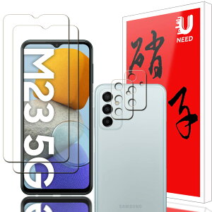 �y2+2���Z�b�zUNEED Galaxy M23 5G �p�̃K���X�t�B�����i2���j+�J�����t�B�����i2���j�M�����N�V�[M23 5G �p�� �t�C���� �����t���ی�t�B���� �����^�b�`�\�t��/�C�A�[��/�P�[�X�Ɗ�����/�d�x9H/