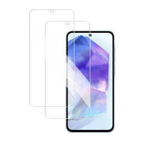 cxybgfv 置き換え可能です Galaxy A55 5G 用の ガラスフィルム 【2枚セット】全面保護 強化ガラス 液晶保護フィルム Galaxy A55 用の 強化ガラス 2.5D 保護フィルム 撥油性 超耐久 高光沢 超薄型 硬度13