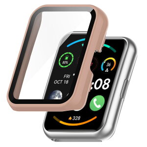LICHIFIT OPPO Watch Free�p�ی�P�[�X HUAWEI WATCH FIT/FIT NEW�ɂ��Ή� �J�o�[ PC�t���[�� �����K���X�t�B���� ��̌^ �X�}�[�g�E�H�b�`�J�o�[ �E���ȒP �ϏՌ� ���h�~�y�� ������� �A�N�Z�T���[ (�s��