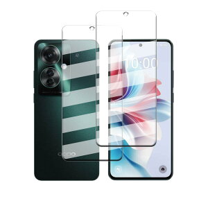 For OPPO Reno 11A 2枚 ガラスフィルム 【日本旭硝子 硬度9H】 フィルム 強化ガラス 液晶 保護フィルム 3D Touch対応 、気泡ゼロ 、厚さ0.26mm超薄型 2.5D ラウンドエッジ加工 、无气泡0防指?防?散?