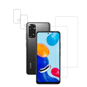HKKAIS redmi note 11�K���X�t�B�����y2+2 ���Z�b�g�z���{���Ɏq�̗p Xiaomi Redmi Note 11 �p �K���X�t�B���� �J�����t�B���� ���� �K���X �t����� �ی�t�B����