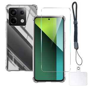 Ή Redmi Note 13 Pro 5G P[X NA P[X Redmi Note 13Pro 5G Jo[ TPU یP[X Jo[w + KXtB tB {Ɏq tB KX dx9H ߗ Uh K