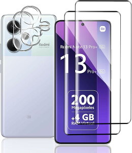 (2)For Xiaomi Redmi Note 13 Pro + 5G tB 3DJ[utB (2) + YیtB (2) KXtB yHNWEIWEIz tیtB 0.3mm 2.5D dx9H Sʕی ώw 