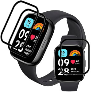 �Ή� Xiaomi Redmi Watch 3 Active �t�B���� �y3���Z�b�g �S�ʕی�z PET������ �Y�f�@�� 3D�Ȗ� �O�[�O�� �s�N�Z�� ���b�h�~�[�E�H�b�`3 Active �t���ی�t�B���� �������� �����ߗ� ���h�~ �L�Y�C���@