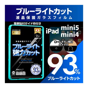 �y�u���[���C�g93���J�b�g�z�y���K���X�ziPad mini5 mini4 �u���[���C�g�J�b�g �t���ی�t�B���� �K���X�t�B���� �ی�t�B���� �A�C�p�b�h �~�j5 �~�j4