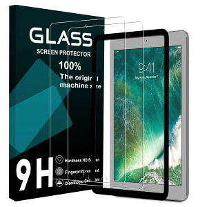 �Ή� iPad Pro 9.7�C���` �K���X�t�B���� �K�C�h�g�t���y2��-���Y���Ɏq�f�ސ��z iPad 5����2017 / 6���� 2018 / iPad Air 2 / iPadAir 2013 / iPad Pro 9.7 �ی�t�B���� �t�B���� �����K���X ���� �d�x9H �ϏՌ�