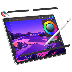 iPad (第10世代) 2022 10.9インチ 用の ペーパーライクフィルム マグネット着脱式 保護フィルム 紙のような描き心地 指紋防止 反射低減 抗菌