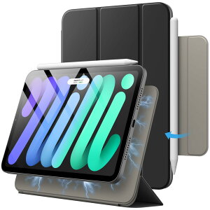 JEDirect }OlbgP[X iPad mini (A17 Pro 2024 fA7) / mini 6 (8.3C`A2021fA6)p Cz EFCNAbv/X[vt XX}[gیJo[ (ubN)