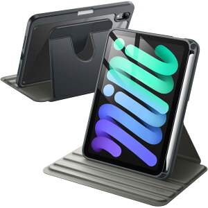 JEDirect ]P[X iPad mini (A17 Pro 2024 fA7) / mini 6 (8.3C`A2021fA6)p Pencilz_[t 360°]ی X^hJo[ NAobN EFCN/X[v (Xy[