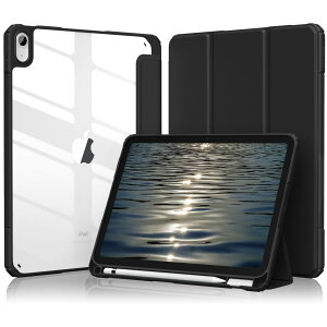 Maledan 対応iPad 10世代 ケース 2022モデル 対応iPad ケース 第10世代 10.9インチ 対応iPad 第10世代 カバー クリア 透明バック ペンシル収納 新型 全面保護型 衝撃吸収 傷つけ防止 三つ折りスマート