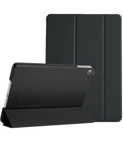 ProCase iPad Air 1(2013����)�P�[�X �X�}�[�g ���X���� �X�^���h �t�H���I�ی�P�[�X �������t���X�g �o�b�N�J�o�[ �Ή��[���FApple iPad Air 9.7 ��1����(A1474 A1475 A1476)-�u���b�N