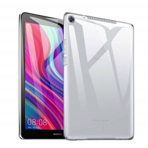 PCATEC Huawei MediaPad M5 Lite 8 �P�[�X �N���A ������ TPU�f�� �ی�J�o�[JDN2-L09��p �w�ʃP�[�X �y�� �����h�~