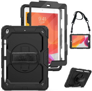 Herize iPad 10.2 P[X (iPad 9/7/8 P[X 2021/2019/2020V^) یV[ 360x]̐܂X^h R nhXgbvt y[  v ScC ϏՌ ȒP 