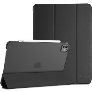 ProCase iPad Pro 11C` P[X M4 (2024N 5) p (A2836 A2837 A3006) X ϏՌ O܂ X^h X}[gJo[ - ubN