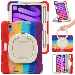 ���|�� iPad Mini 6 iPad mini 7 �P�[�X �V�����_�[�X�g���b�v 360°��]�x���g �X�^���h �y���V�����[ ���F ���C���{�[ �ČRMIL���i �ϏՌ� iPad mini ��6���� iPad mini�iA17 Pro �j�P�[�X �L�b�Y ���킢��