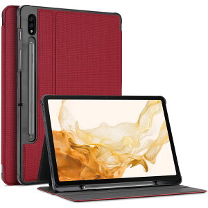 ProCase Galaxy Tab S8 Plus/Tab S7 FE/Tab S7 Plus 12.4" یP[X 2020 [S Pen z_[t]A cƉɃX^h yʃtHIJo[ Kp@FGalaxy Tab S8 PlusiSM-X800 X806j/Tab S7 FEiSM-T730j/Tab S7 Plus 12.4C