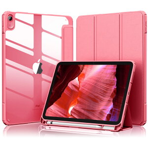 Maledan 対応iPad 10世代 ケース 2022モデル 対応iPad ケース 第10世代 10.9インチ 対応iPad 第10世代 カバー クリア 透明バック ペンシル収納 新型 全面保護型 衝撃吸収 傷つけ防止 三つ折りスマート