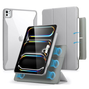 ESR iPad Pro 13C` P[X M4 2024p Pencilz_[t O\}OlbgJo[ cu/uX^h Pencil Pro/USB-CSΉ Rebound 360V[Y O[