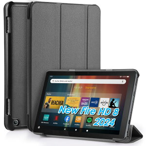 WD&CD Fire HD 8 2024/2022/2020 8�C���` �Ή� �^�u���b�g�P�[�X New Fire HD 8 2024 �Ή� �^�u���b�g�J�o�[ ���^ �ϏՌ� �I�[�g�X���[�v�@�\ �������U�[ �O�܂�X�}�[�g �}�O�l�b�g�� �ی�J�o�[(�O���[