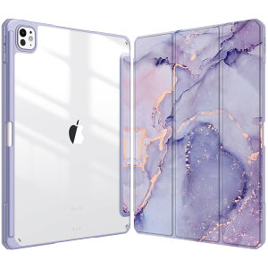Fintie iPad Pro 13�C���`(M4) �P�[�X 2024 �����o�b�N�J�o�[ Apple Pencil ���[�\ Apple Pencil Pro���C�����X�[�d�Ή� �O�܃X�^���h �X���[�v�@�\ �y�� ���^ �����h�~ PU�������U�[ TPU�i��X�}�[�u��