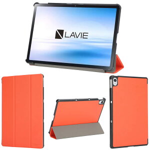 wisers LAVIE T11 T1175 / BAS PC-T1175BAS 専用タブレットケース (オレンジ) 11インチ 対応 (保護フィルム 付き/全面保護) タブレットカバー スリムタイプ